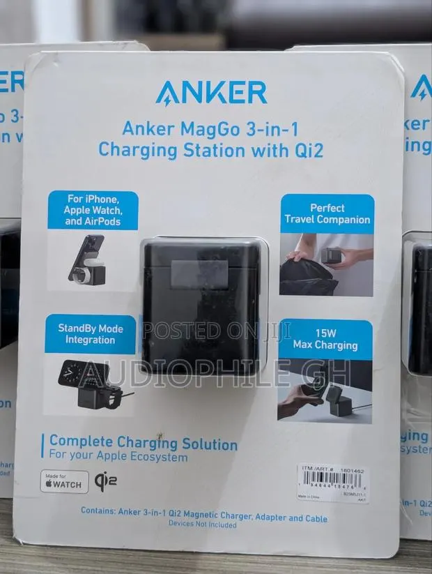 Anker Maggo 3-in-1 Cube Charging Station With Qi2 · Photo 1
