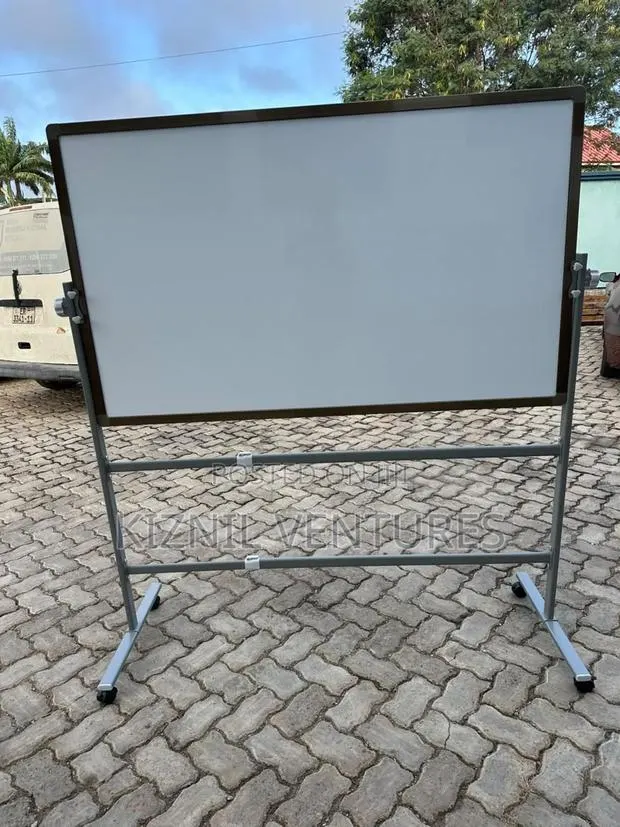 Standing Magnetic Hard White Board Dry Erase 5ftx3ft · Photo 1