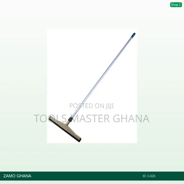 30 Inch Steel Straight Rubber Scrape With 1.25m Stick - C-025 · Photo 1