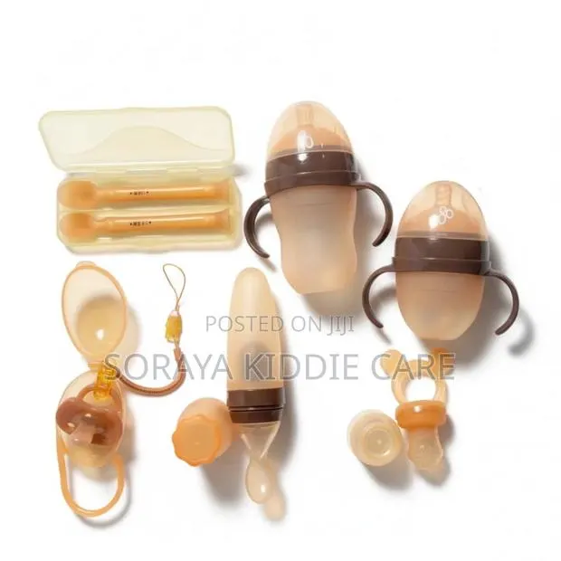 Baby Silicone Feeding Bottle Set With Pacifiers · Photo 1