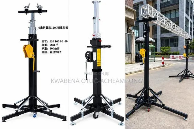 Single Unit Heavy Duty Crank Stand for Light and Speakers · Photo 1