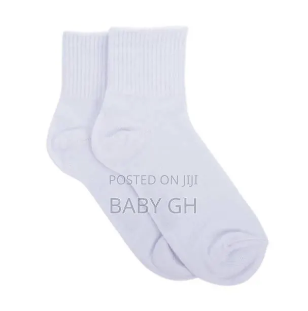 Kids White Pure Cotton Socks · Photo 1