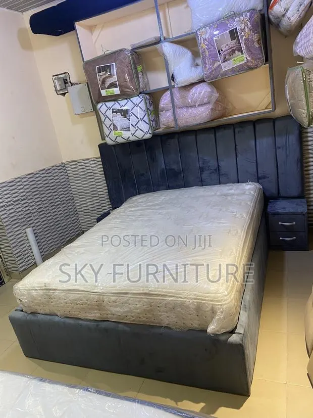 Oversized Double Bed With a Mattress Side Drawers · Photo 1