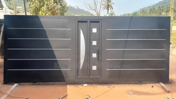 Modern Designer Main Gate | Galvanized Steel Sliding Gate · Photo 1