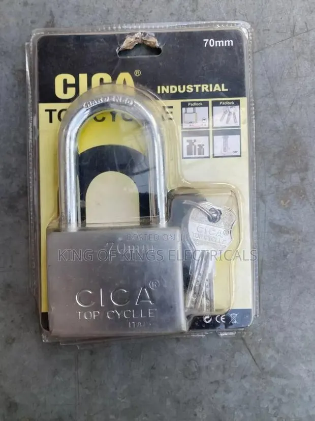 Cica 70mm Industrial Padlock – Hardened Steel Top Cycle Lock · Photo 1