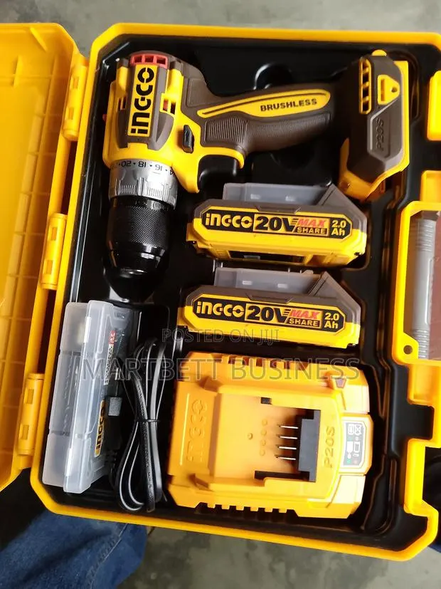 20v Cordless Impact Drill With 2 Batteries Accessories · Photo 1
