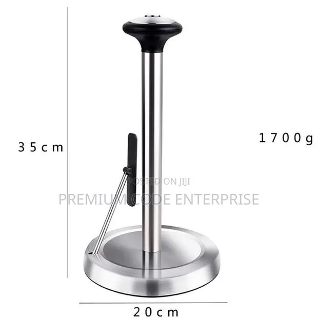 Jumbo Tissue Holder With Phone Shelf Stainless Steel · Photo 2