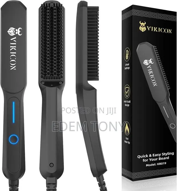 Beard Straightener Comb for Men,Professional Straightenin Heated Brush · Photo 1
