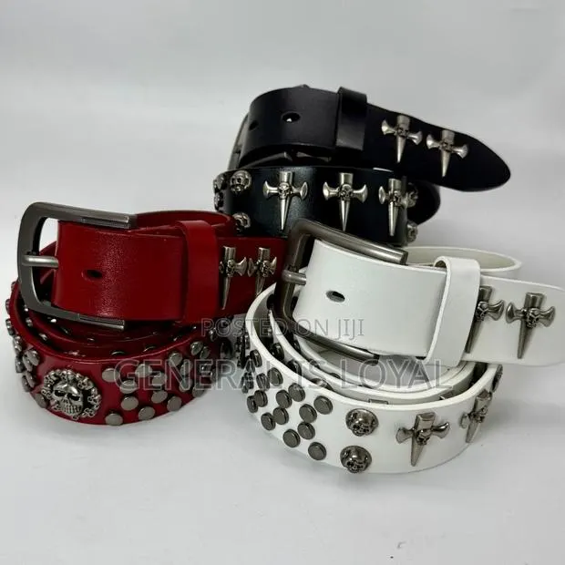 Genuine Leather Studded Mens Belts · Photo 1