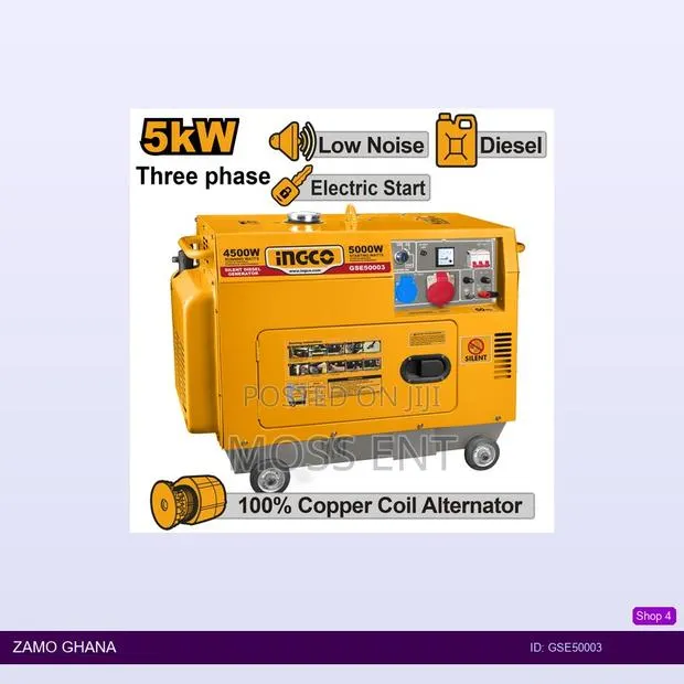 Silent Diesel Generator 3 Phase 5kw - Gse50003 · Photo 1