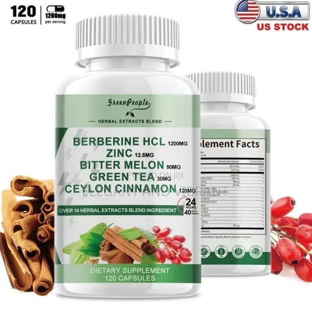 Berberine HCL Extract 1200mg Capsules Healthy Cholesterol · Photo 1