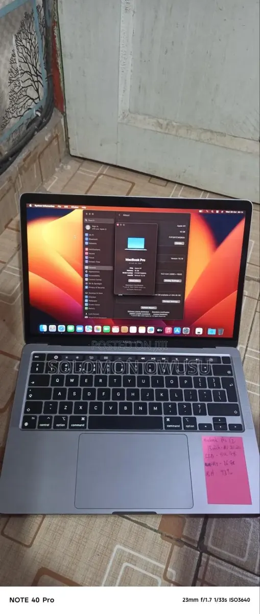 Laptop Apple MacBook Pro 2020 16GB Apple M1 SSD 500GB · Photo 1