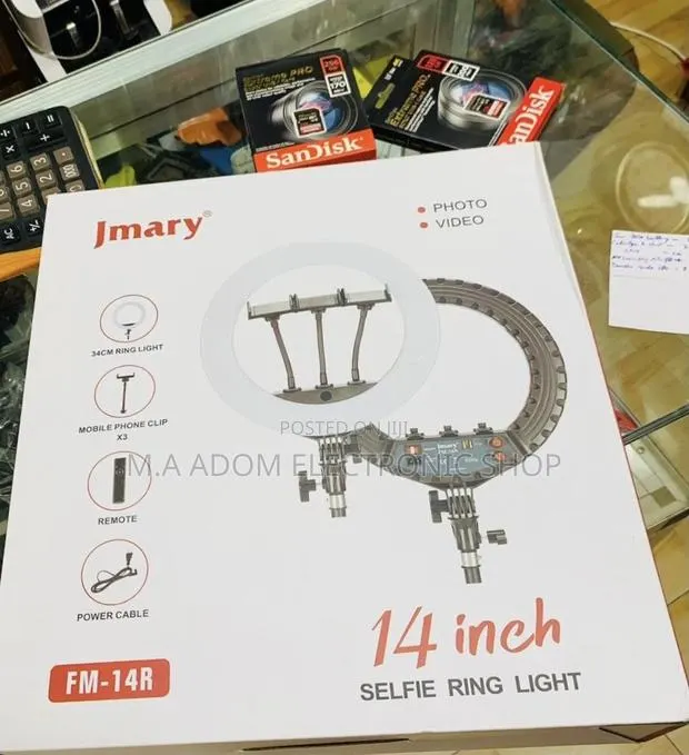 Newly in Stock Jmary 14” Photo and Video Selfie Ringlight · Photo 1