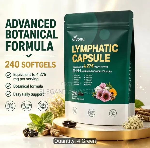 Lymph Health Supplement, 240 Soft Capsules, 4275Mg Male and Female Sup · Photo 1