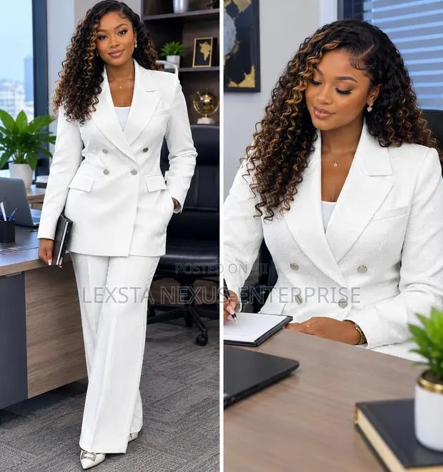White Women's Suit - Beautiful Pattern With Quality Material · Photo 1