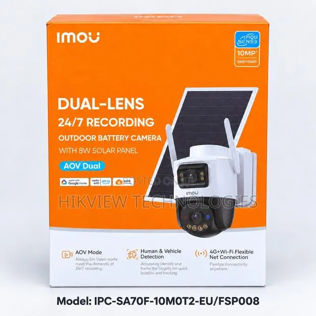 Imou Ipc-Sa70f-10m0t2-Eu/Fsp008 Aov Dual 4g 10mp Outdoor Solar Camera · Photo 1