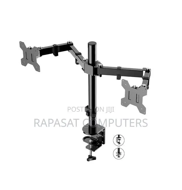 Dual Monitor Stand With 2 Arms, Adjustable Desk Mount · Photo 1