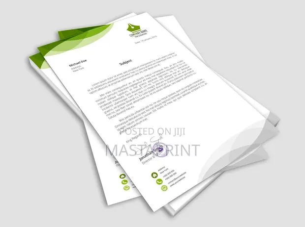 Letterhead Design Printing (Zeta Paper, 1realm=500 Sheets)