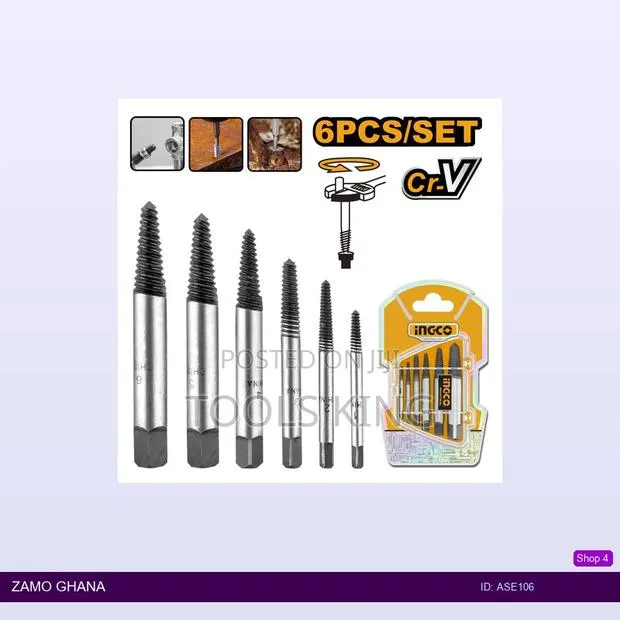 6 PCS Screw Extractor - Ase106 · Photo 1
