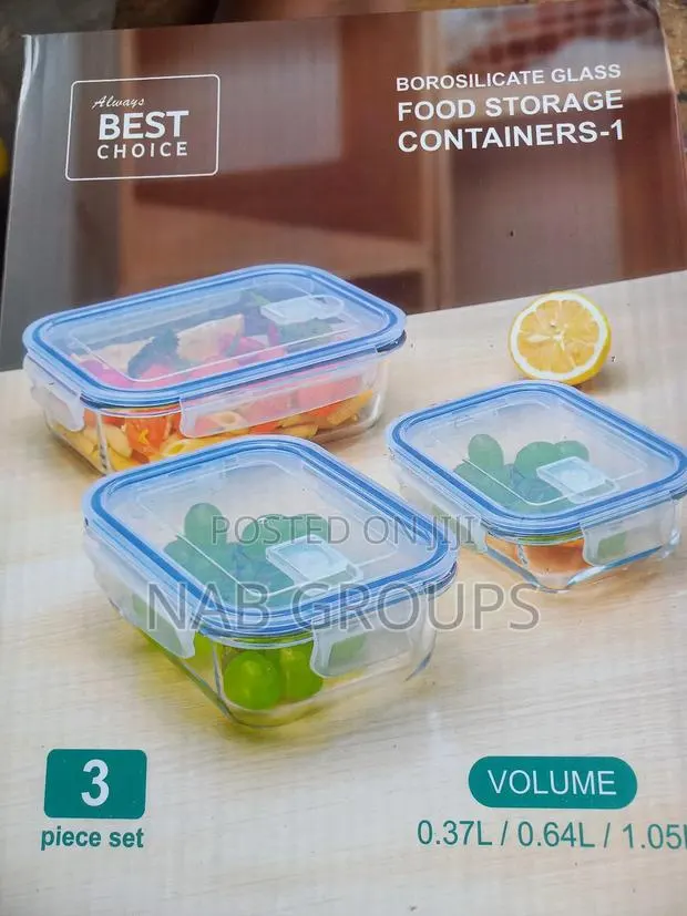 3pcs Glass Bowls With Lids · Photo 1