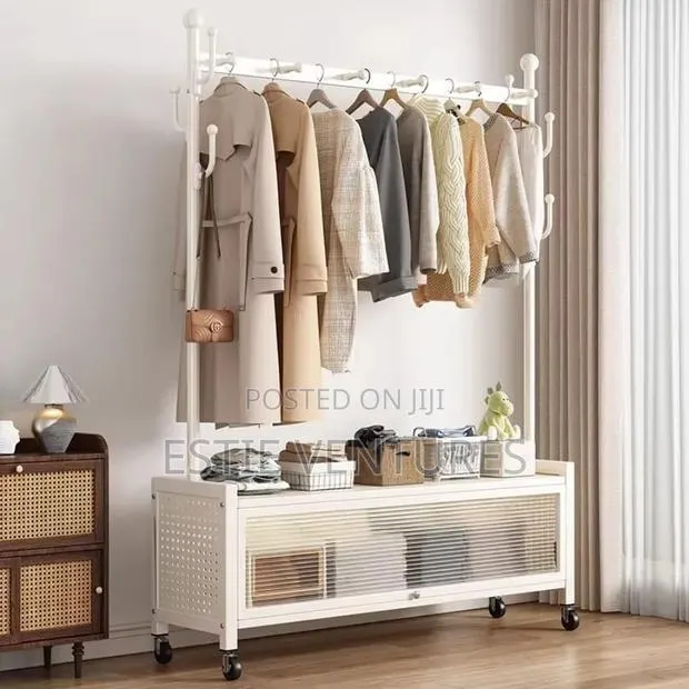 Garment Rack With a Storage Cabinet · Photo 1