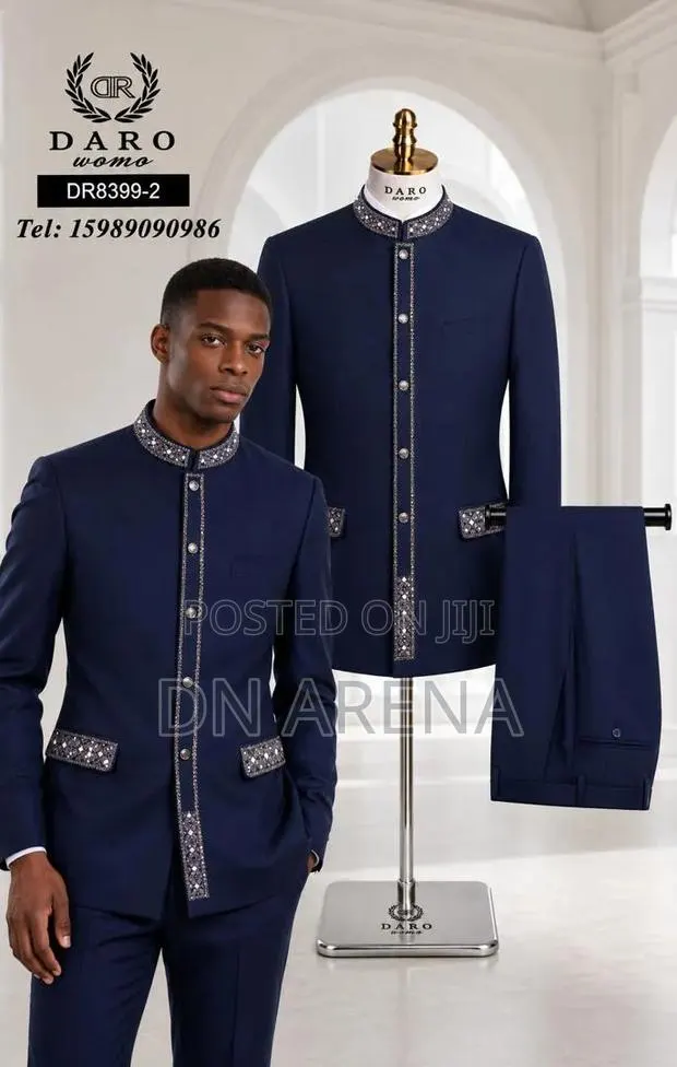 Beaded Embroidery Safari Suit Kaunda Suit · Photo 1
