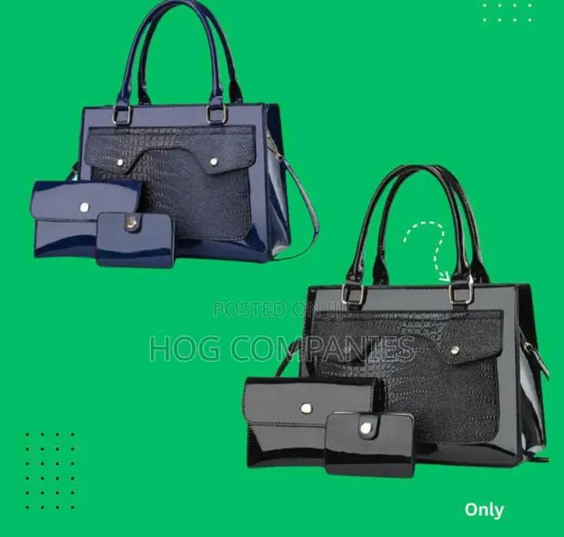 Large Capacity Bright Leather Ladies Bag 3pcs Pu Material · Photo 1
