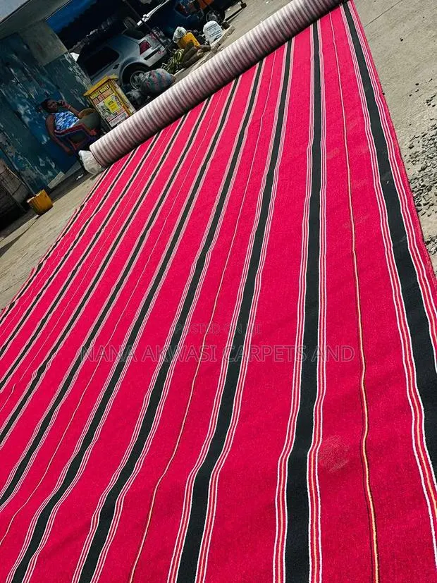 Quality Industrial Red Stripes Carpet · Photo 1
