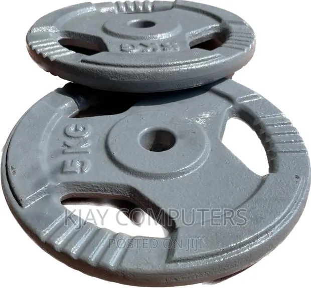 Pair of 5kg Cast Iron Weight Plate