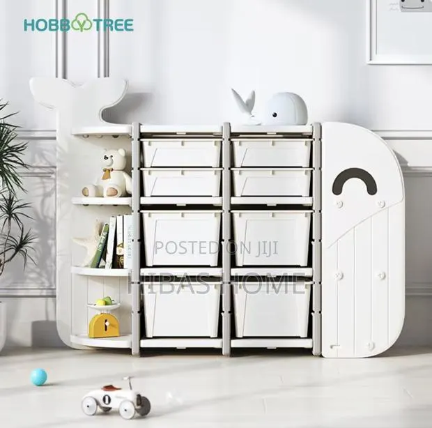 Whale Shape Kids Cabinet Kids Storage Box 190.5x32x114.5cm · Photo 1