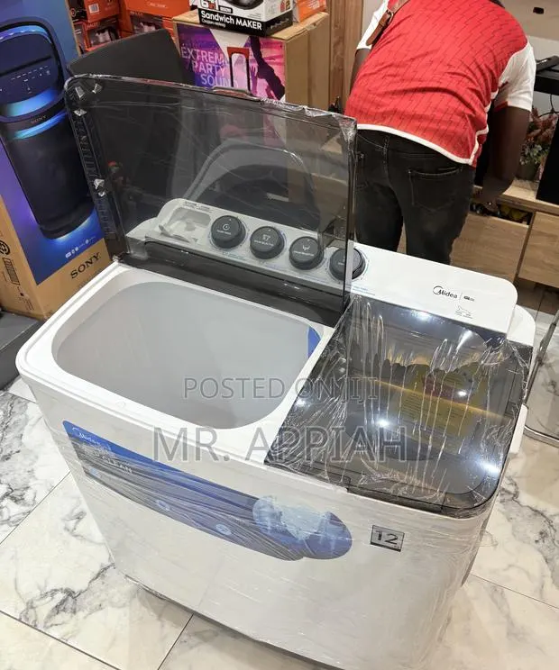 Get Midea 12kg Semi-Automatic Washing Machine(White) · Photo 1