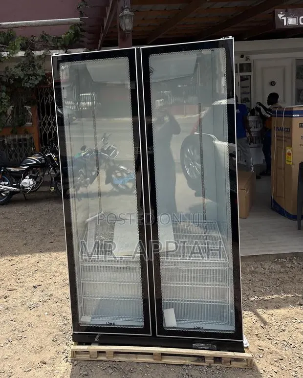 Premium Classic Pearl PVC-801-27AA 2 Door Display Fridge(Black) · Photo 1