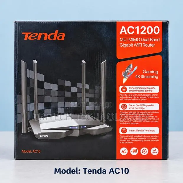 TRENDA AC10-Tenda AC1200 Dual-Band Gigabit Wireless Router · Photo 1