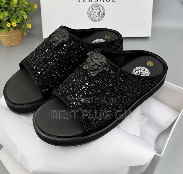 Versace Medusa Black Crystal Slide · Photo 1