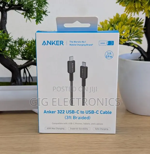 Anker 322 Usb-C to Usb-C Cable 3ft Braided · Photo 1
