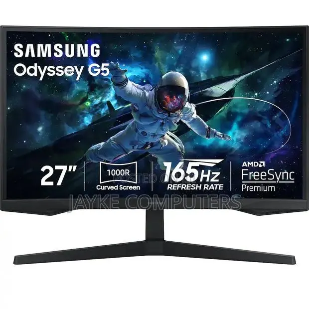 Samsung 27′′ Odyssey G5 (S27CG556EN) QHD 165Hz Curved Gaming Monitor · Photo 1