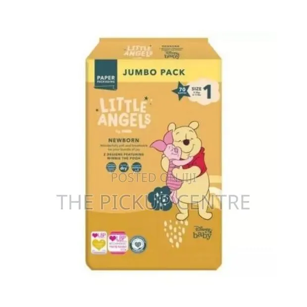 Little Angels Diapers 70 Pieces Newborn Baby Diapers Size 1 · Photo 2