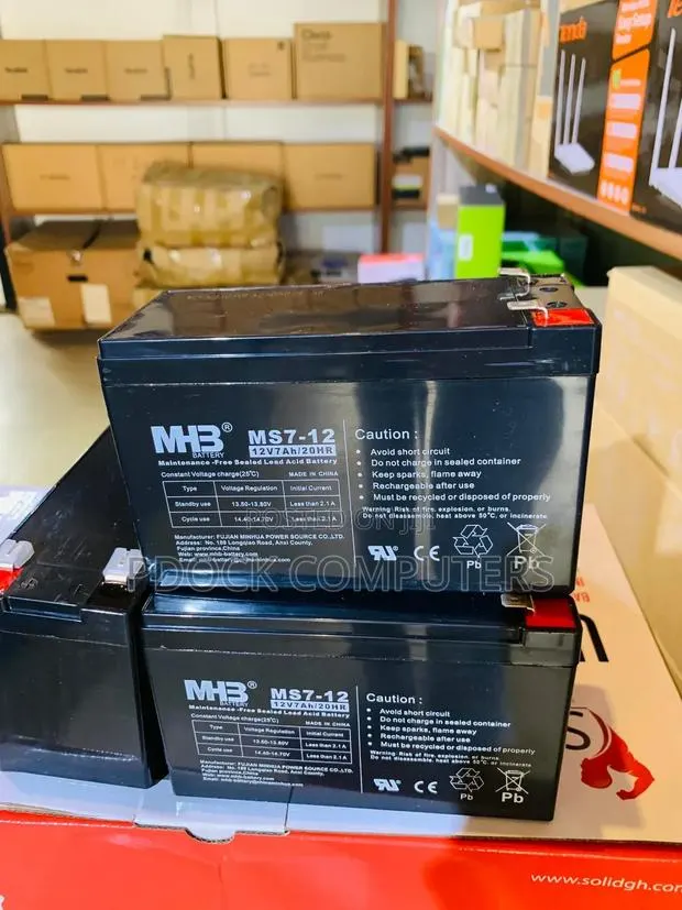 MHB 12v 7ah Agm Sealed Acid Ups Battery for Security and Motorcycle · Photo 1