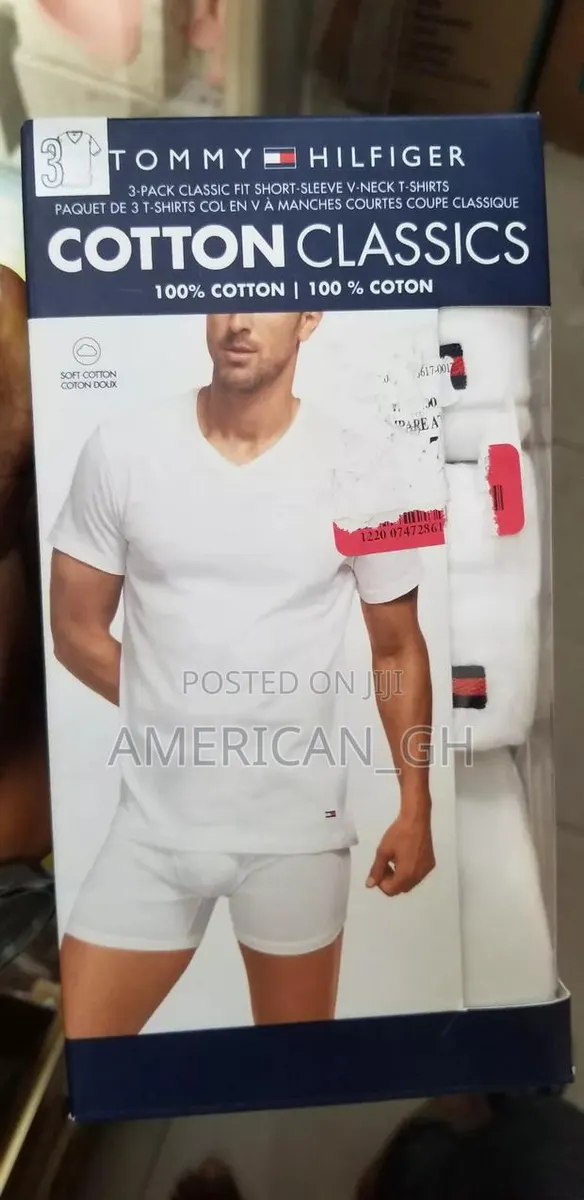 Tommy Hilfiger 100% Cotton Classic v Neck, 3 Pack (S) · Photo 1