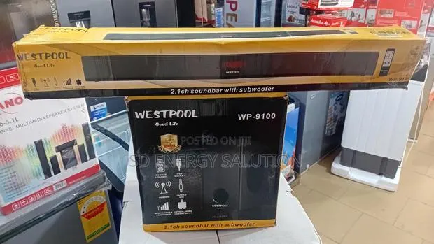 Westpool 2.1ch Subwoofer Soundbar – Clear Powerful Bass · Photo 1