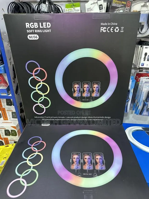 RGB 22 Inch Ring Light With Tripod Stand · Photo 1