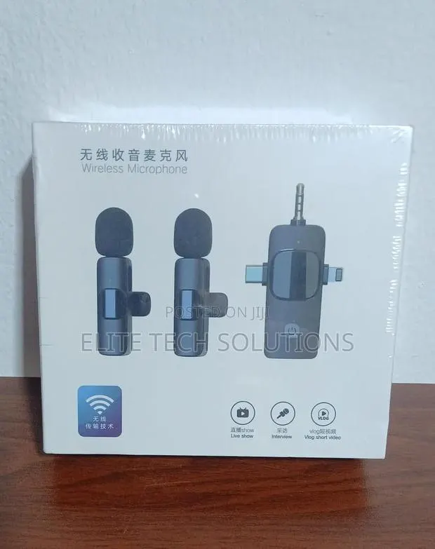 2 in 1 Wireless Microphone Dual Mic for Phone Tiktok Vlog · Photo 1