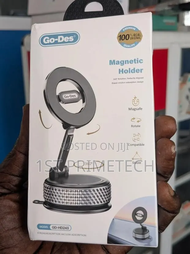 Go-Des 360 Degree Magnetic Phone Holder With Vacuum Suction · Photo 1