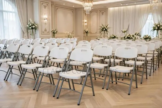 White Plastic Folding Chairs(Wholesale) · Photo 1