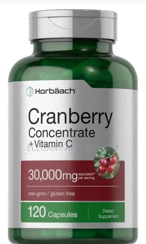 Cranberry With Vitamin C | 120 Capsules, 30,000mg · Photo 1