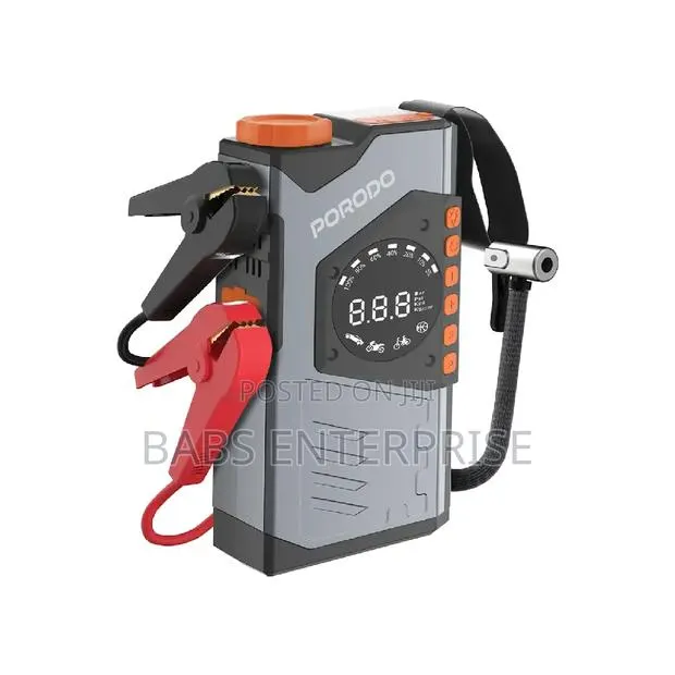 Porodo VoltBoost 10000mAh 3 In1 Jump Starter Power Bank Air Compressor · Photo 1