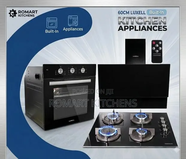 Promo. 60cm Inbuilt Glass Kitchen Set. Oven, Burner and Heat Extractor · Photo 1