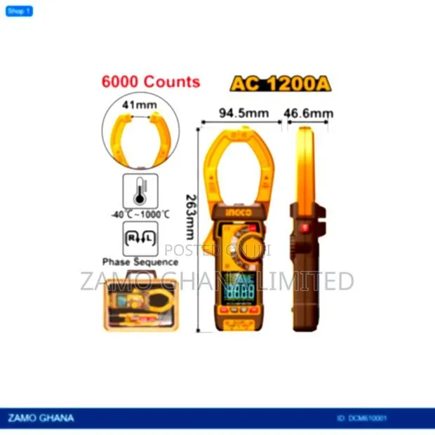Digital Ac Clamp - Dcm610001 · Photo 1