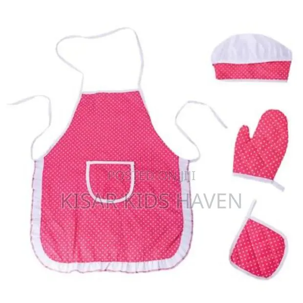 Kids Apron With Cap, Mitten, Small Napkin 2 to 6years · Photo 1