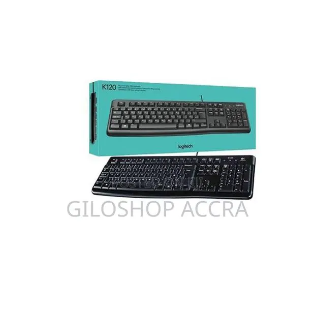 Logitech K120 Full Size Wired Keyboard USB Plug-and-Play Windows · Photo 1